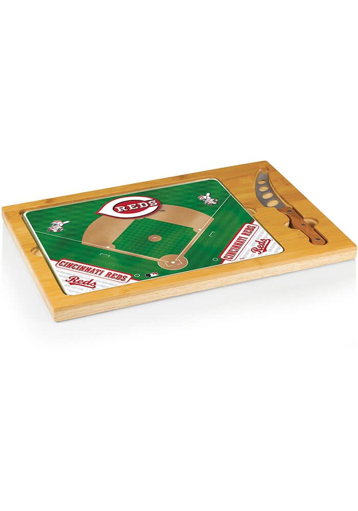 Cincinnati Reds Icon Glass Top Cutting Board