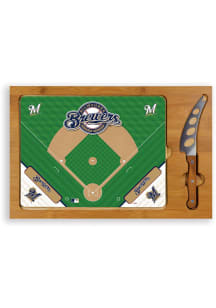 Milwaukee Brewers Icon Glass Top Cutting Board