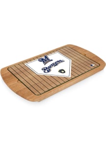 Milwaukee Brewers Billboard Glass Top Serving Tray