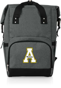 Picnic Time Appalachian State Mountaineers Grey Roll Top Cooler Backpack