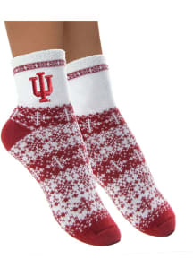 Indiana Hoosiers Holiday Womens Crew Socks