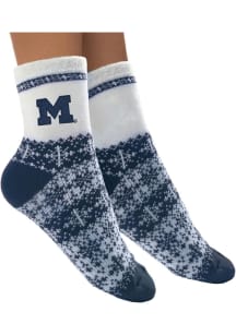 Michigan Wolverines Holiday Womens Crew Socks