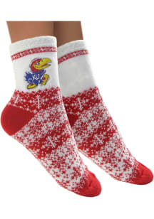 Kansas Jayhawks Holiday Womens Crew Socks