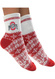 Ohio State Buckeyes Holiday Womens Crew Socks