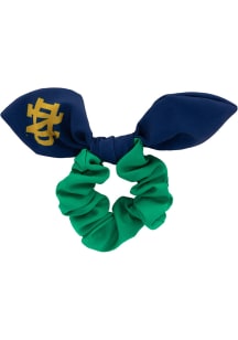 Notre Dame Fighting Irish Colorblock Bow Womens Hair Scrunchie