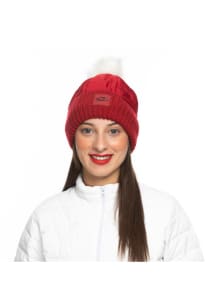 Arkansas Razorbacks Red Puffer Set Womens Knit Hat