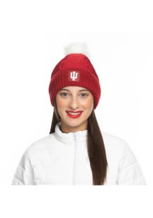 Indiana Hoosiers Red Puffer Set Womens Knit Hat