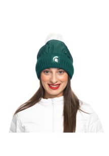 Michigan State Spartans Green Puffer Set Womens Knit Hat