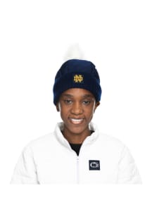 Notre Dame Fighting Irish Navy Blue Puffer Set Womens Knit Hat