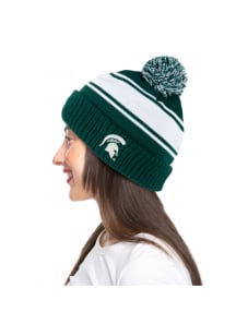 Michigan State Spartans Green Stripe Womens Knit Hat