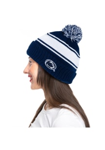 Penn State Nittany Lions Navy Blue Stripe Womens Knit Hat
