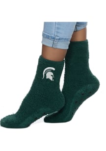Michigan State Spartans Womens Fuzzy Slipper Womens Crew Socks