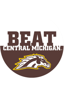 Brown Western Michigan Broncos 3&quot; Beat CMU Button