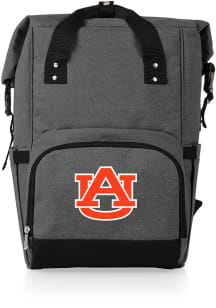 Picnic Time Auburn Tigers Grey Roll Top Cooler Backpack