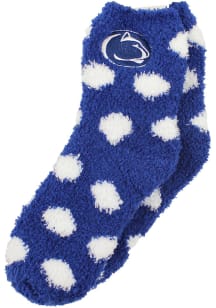 Penn State Nittany Lions Polka Dot Fuzzy Womens Quarter Socks