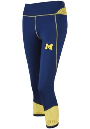 Michigan Wolverines Womens Blue Tackle Ankle Biter Pants