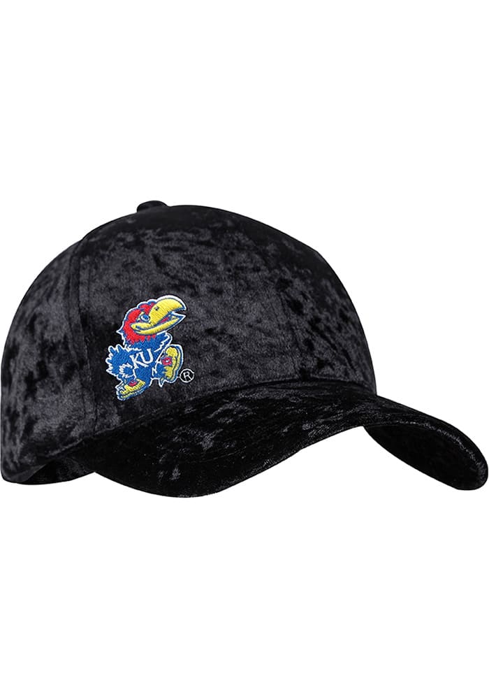 Kansas Jayhawks Black Crushed Womens Adjustable Hat