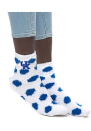 Kentucky Wildcats Reverse Fuzzy Dot Womens Quarter Socks