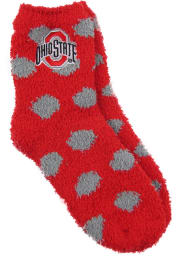 Ohio State Buckeyes Reverse Fuzzy Dot Womens Quarter Socks