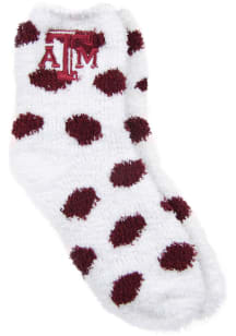 Texas A&amp;M Aggies Reverse Fuzzy Dot Womens Quarter Socks