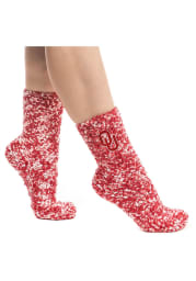 Oklahoma Sooners Marled Gripper Womens Quarter Socks