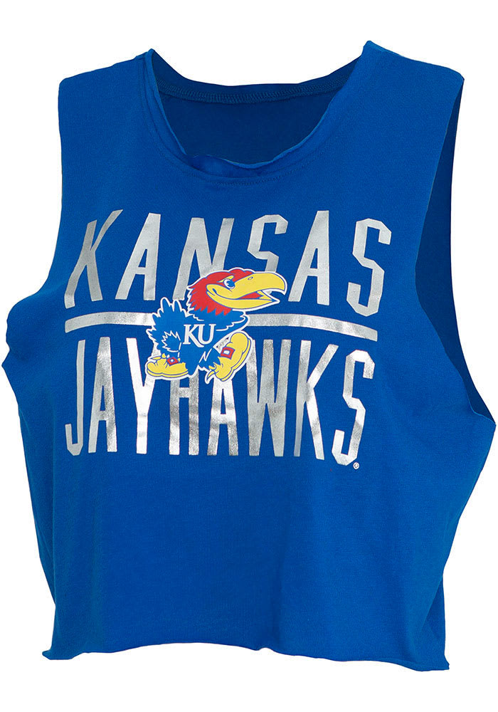 Kansas Jayhawks Womens Blue Elevated Tank Top