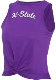 K-State Wildcats Womens Purple Twist Tank Top
