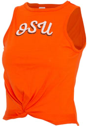 Oklahoma State Cowboys Womens Orange Twist Tank Top