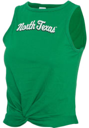 North Texas Mean Green Womens Green Twist Tank Top