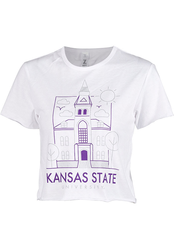 K-State Wildcats Womens White Landmark Short Sleeve T-Shirt