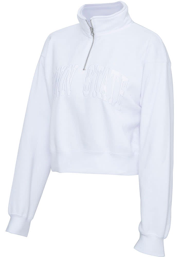 White cropped best sale quarter zip