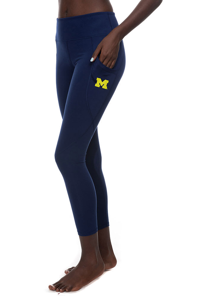 Michigan Wolverines Womens Navy Blue Pocket Pants