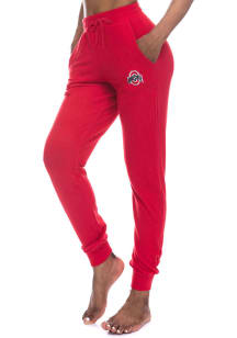 Ohio State Buckeyes Womens Sweater Jogger Red Sweatpants