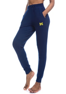 Michigan Wolverines Womens Sweater Jogger Navy Blue Sweatpants