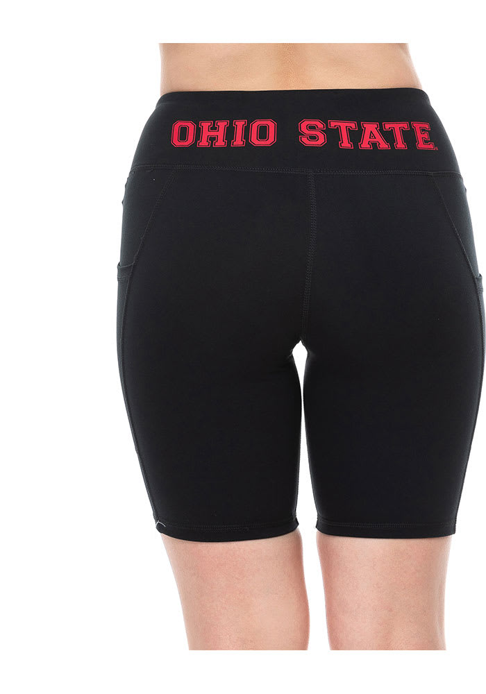 Ohio State Buckeyes Womens Black Biker Shorts