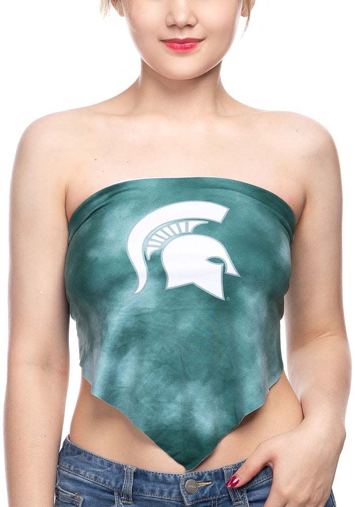 Michigan State Spartans Womens Green Tie Back Tank Top