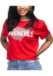 Ohio State Buckeyes Womens Red Bam Short Sleeve T-Shirt