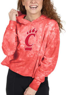 Cincinnati Bearcats Womens Red Cloud Wash Hooded Sweatshirt