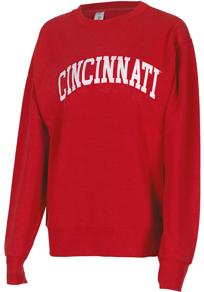 Cincinnati Bearcats Womens Red Sport Crew Sweatshirt