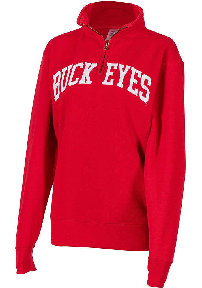 Ohio State Buckeyes Womens Red Sport 1/4 Zip Pullover