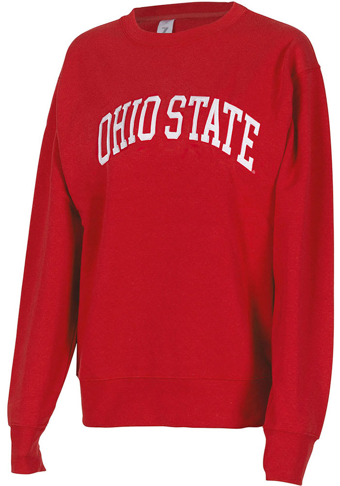 Ohio State Buckeyes Womens Red Sport Crew Sweatshirt