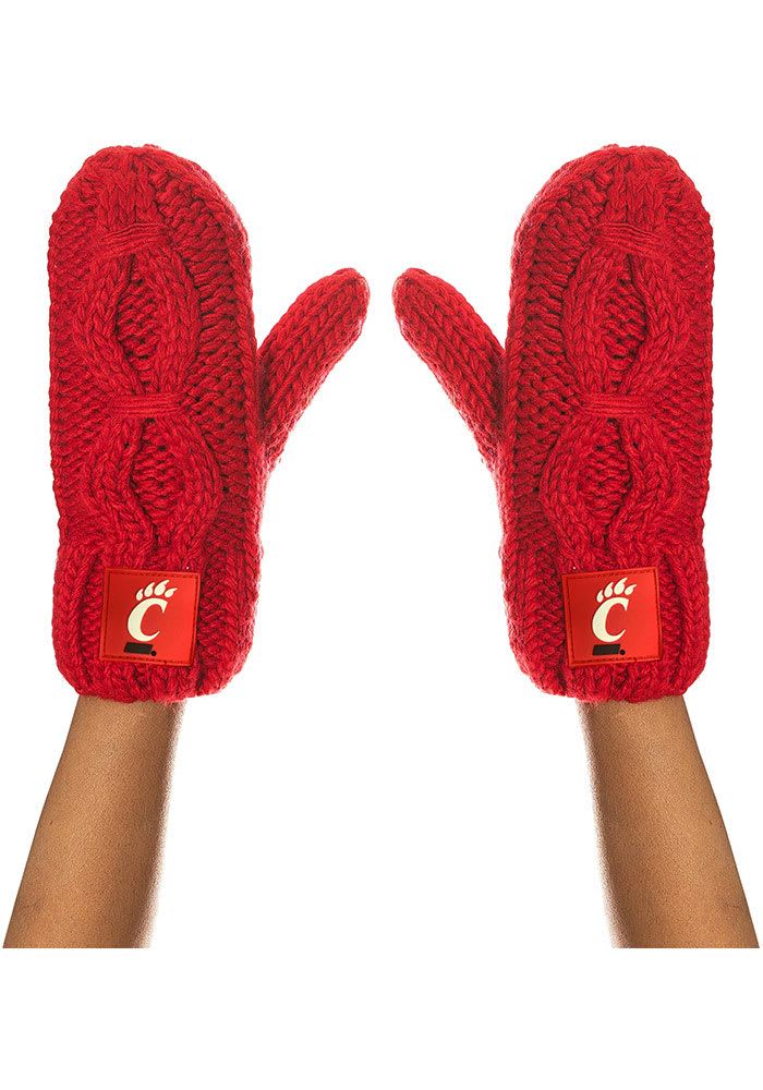 Cincinnati Bearcats Chunky Knit Womens Gloves