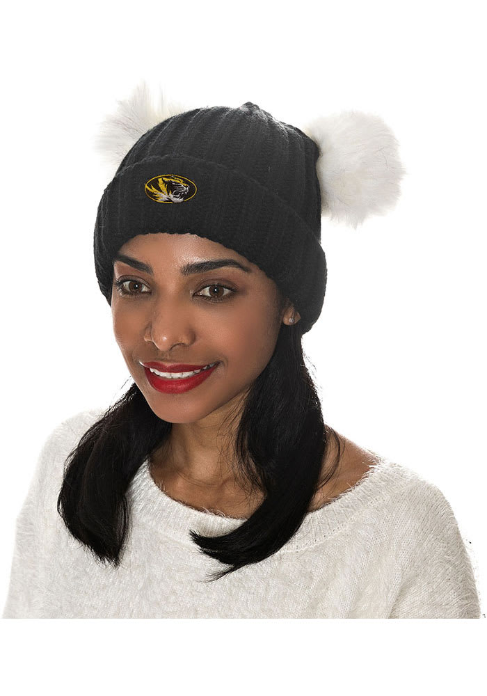 Missouri Tigers Black Two Pom Womens Knit Hat