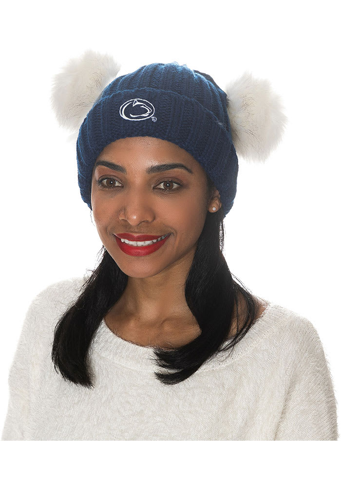 Penn State Nittany Lions Blue Two Pom Womens Knit Hat