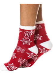 Oklahoma Sooners Snowflake Womens Quarter Socks