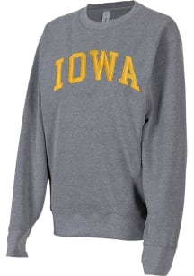 Iowa Hawkeyes Womens Charcoal Sport Crew Sweatshirt