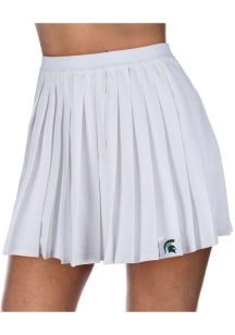 Michigan State Spartans Womens White Pleated Skirt