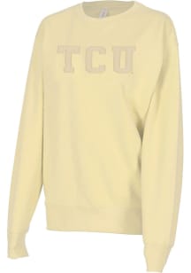TCU Horned Frogs Womens Yellow Sport Crew Sweatshirt