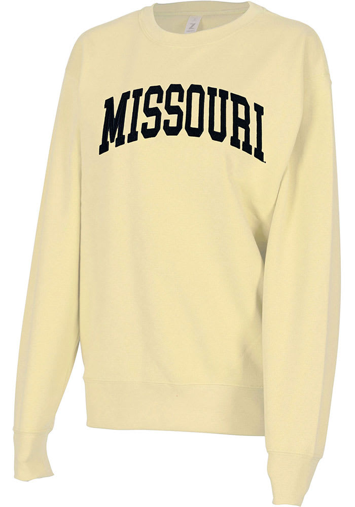 Missouri Tigers Womens Yellow Sport Crew Sweatshirt