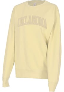 Oklahoma Sooners Womens Yellow Sport Crew Sweatshirt